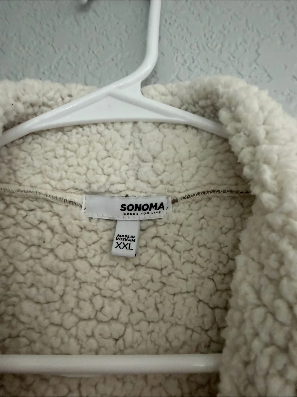 SONOMA Plush Sherpa Jacket in Cream - Picture 2 of 5